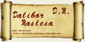 Dalibor Masleša vizit kartica